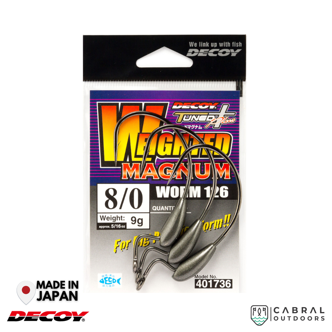 Decoy Worm-126 Weighted Magnum Hook | #6/0-#10/0  Worm hook  Decoy  Cabral Outdoors  