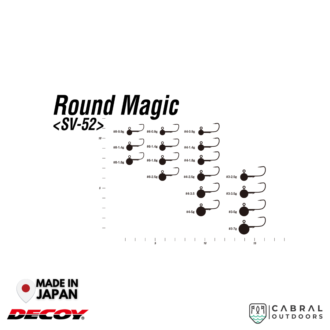 Decoy SV-52 Round Magic Jighead | #6-#4 | 2.5g-5g  Jig Head  Decoy  Cabral Outdoors  