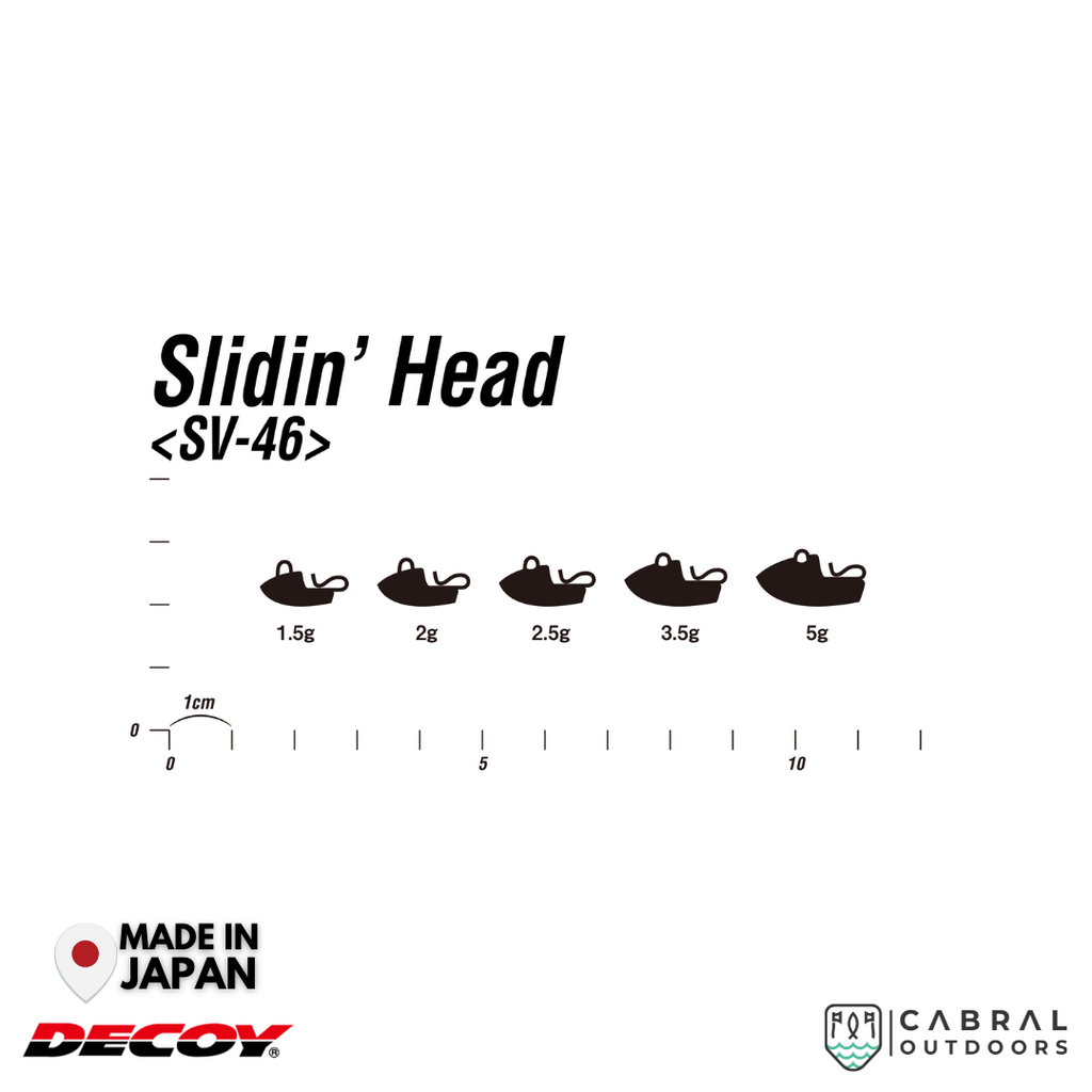Decoy SV-46 Sliding Head | 2g-5g  Jig Head  Decoy  Cabral Outdoors  