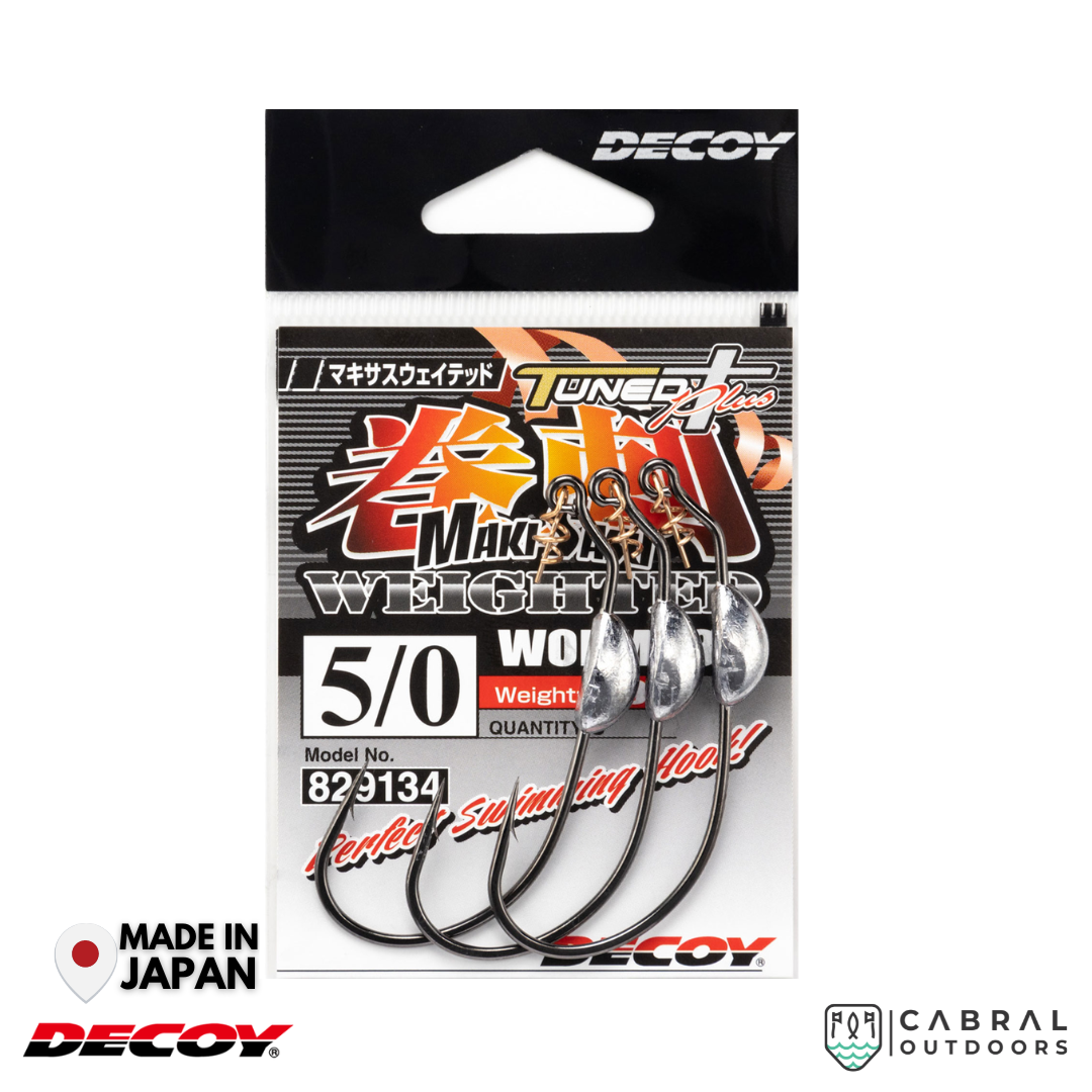 Decoy Worm-130 Makisasu Weighted Hook | #2-#5/0  Worm hook  Decoy  Cabral Outdoors  