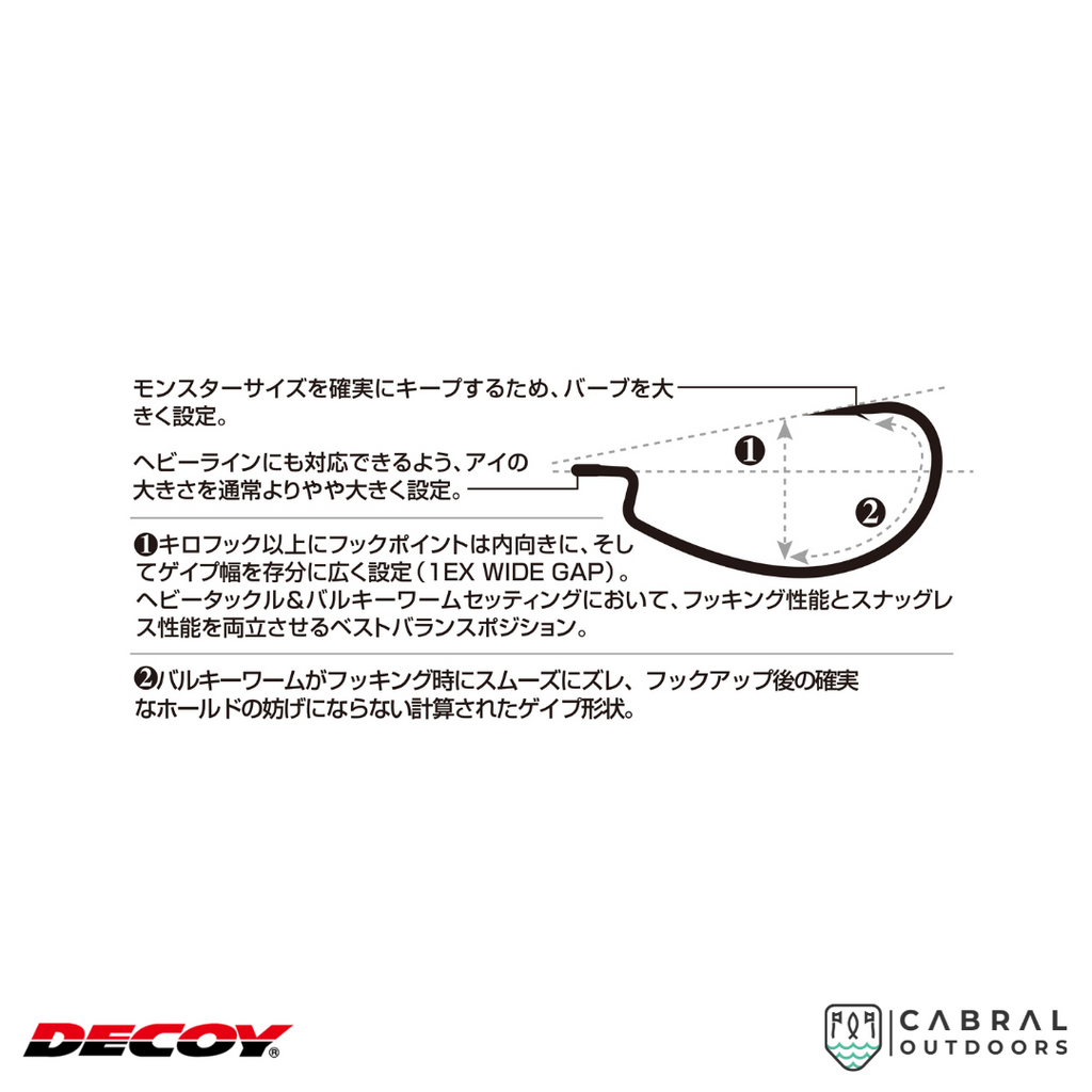 Decoy Worm-13S Rock Fish Limited Hook | #1-#4/0  Worm hook  Decoy  Cabral Outdoors  