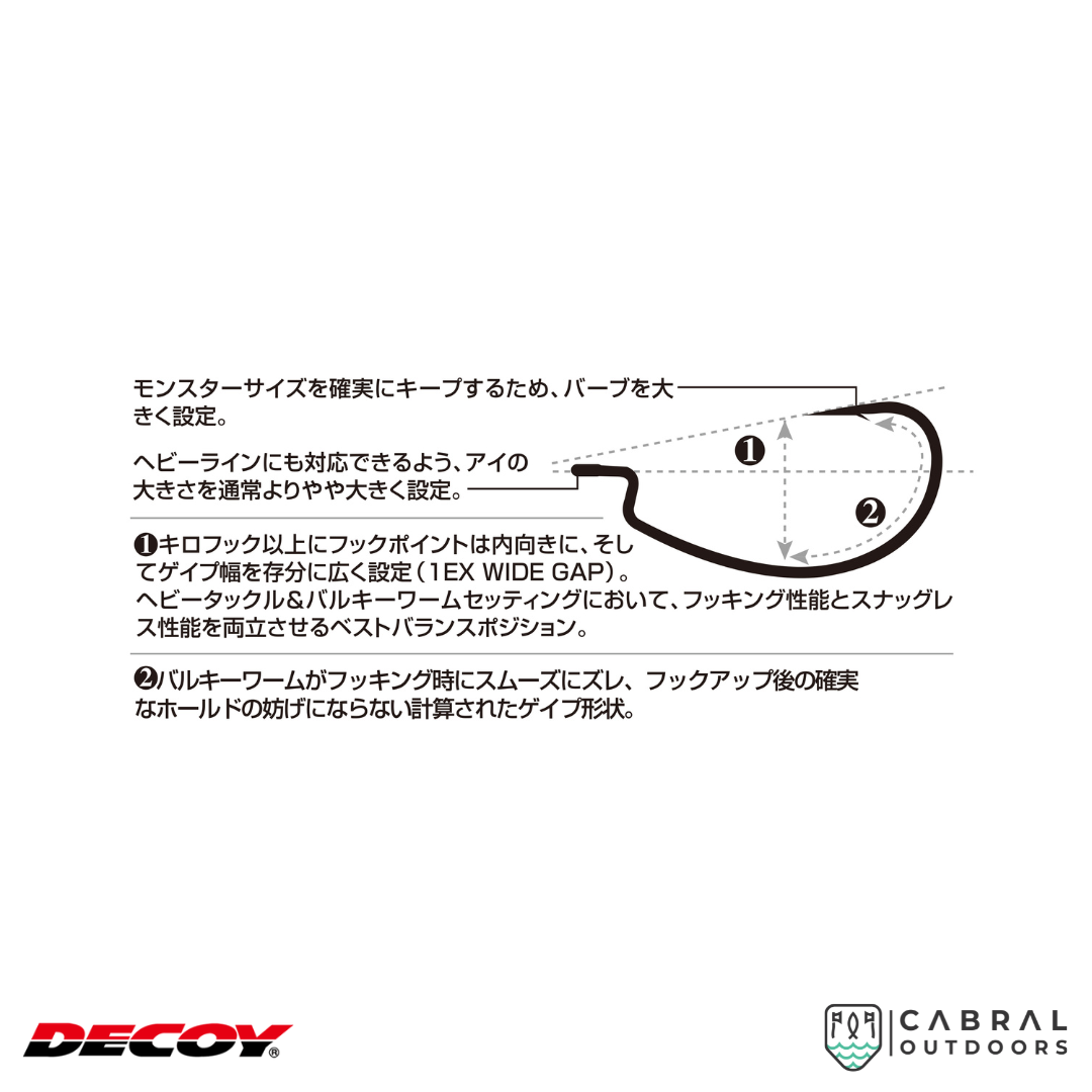 Decoy Worm-13S Rock Fish Limited Hook | #1-#4/0  Worm hook  Decoy  Cabral Outdoors  
