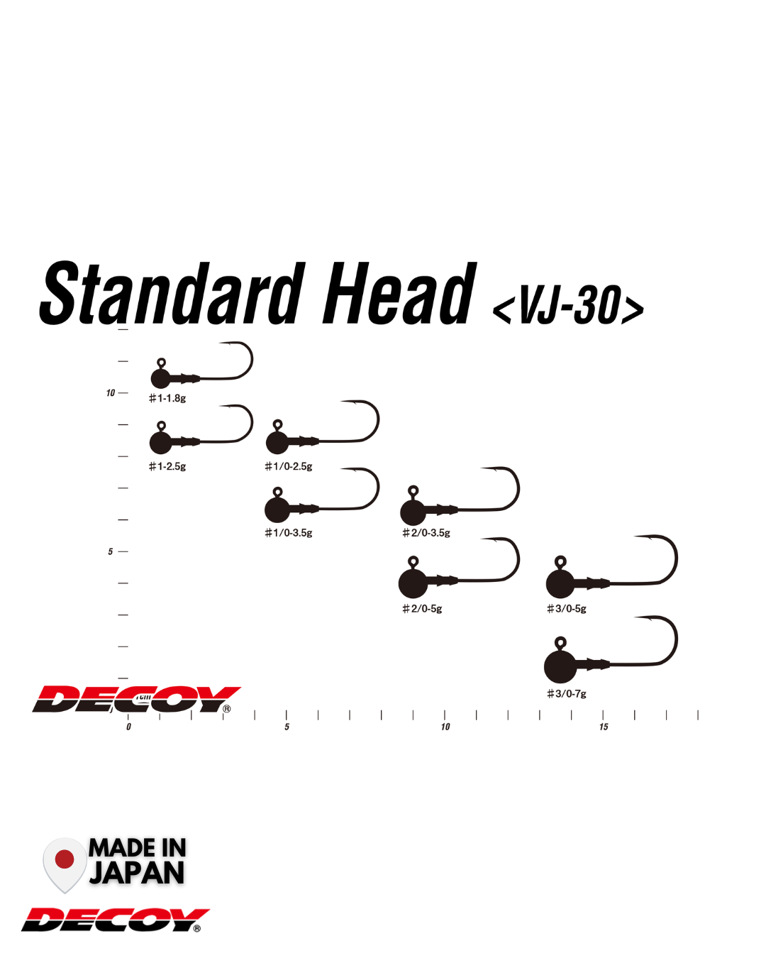 Decoy VJ-30 Standard Head Jighead  | #1/0-#3/0
