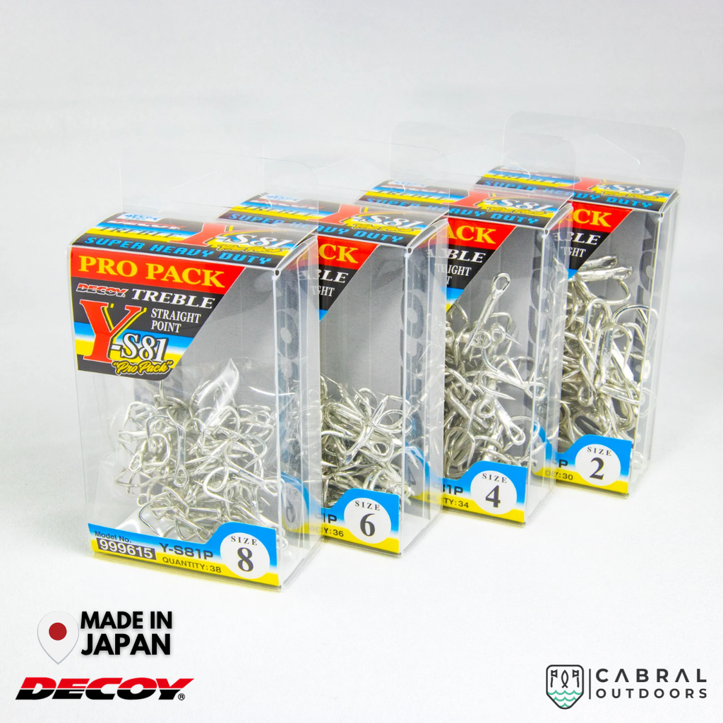 Decoy Y-S81P Pro Pack Treble Hook | #6-#1/0 | Bulk Qty