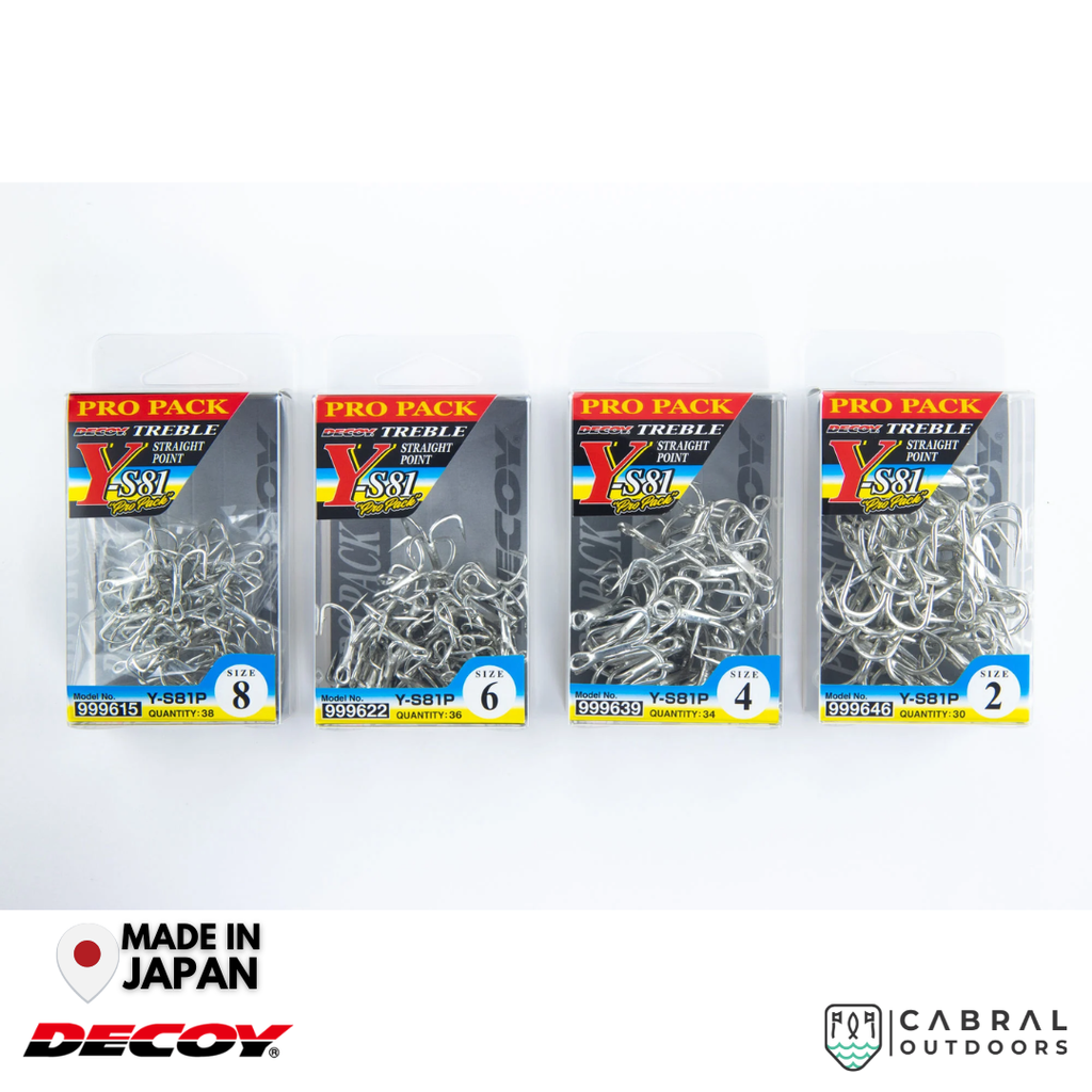 Decoy Y-S81P Pro Pack Treble Hook | #6-#1/0 | Bulk Qty